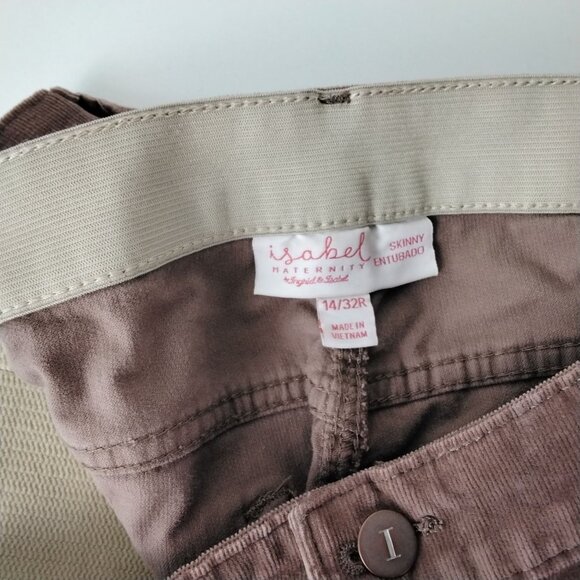 COPY - Isabel Maternity Pink Skinny Corduroy Expandable Side Panel Maternity Pa… - Picture 6 of 9